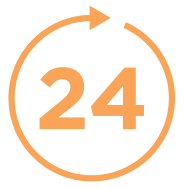 Blue number 24 with an arrow circling the number